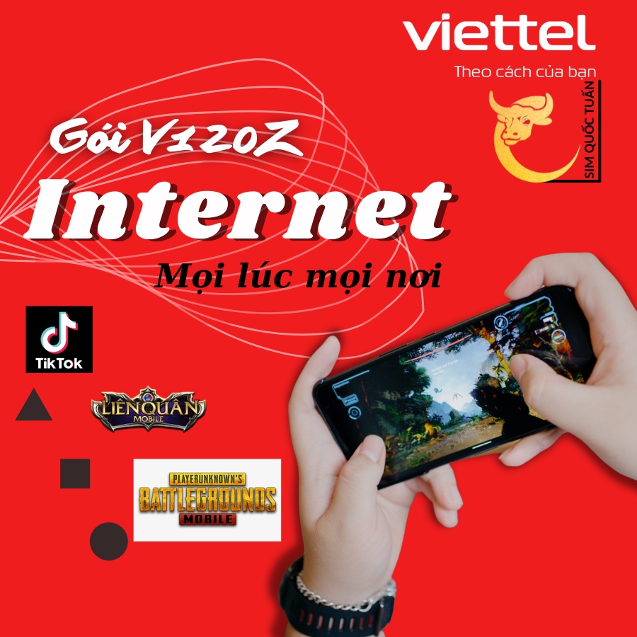 [Số đẹp rẻ ]Sim 4G Viettel  V120 tặng 120GB/tháng miễn phí nghe gọi dùng cho máy tính bảng,điện thoại,wifi