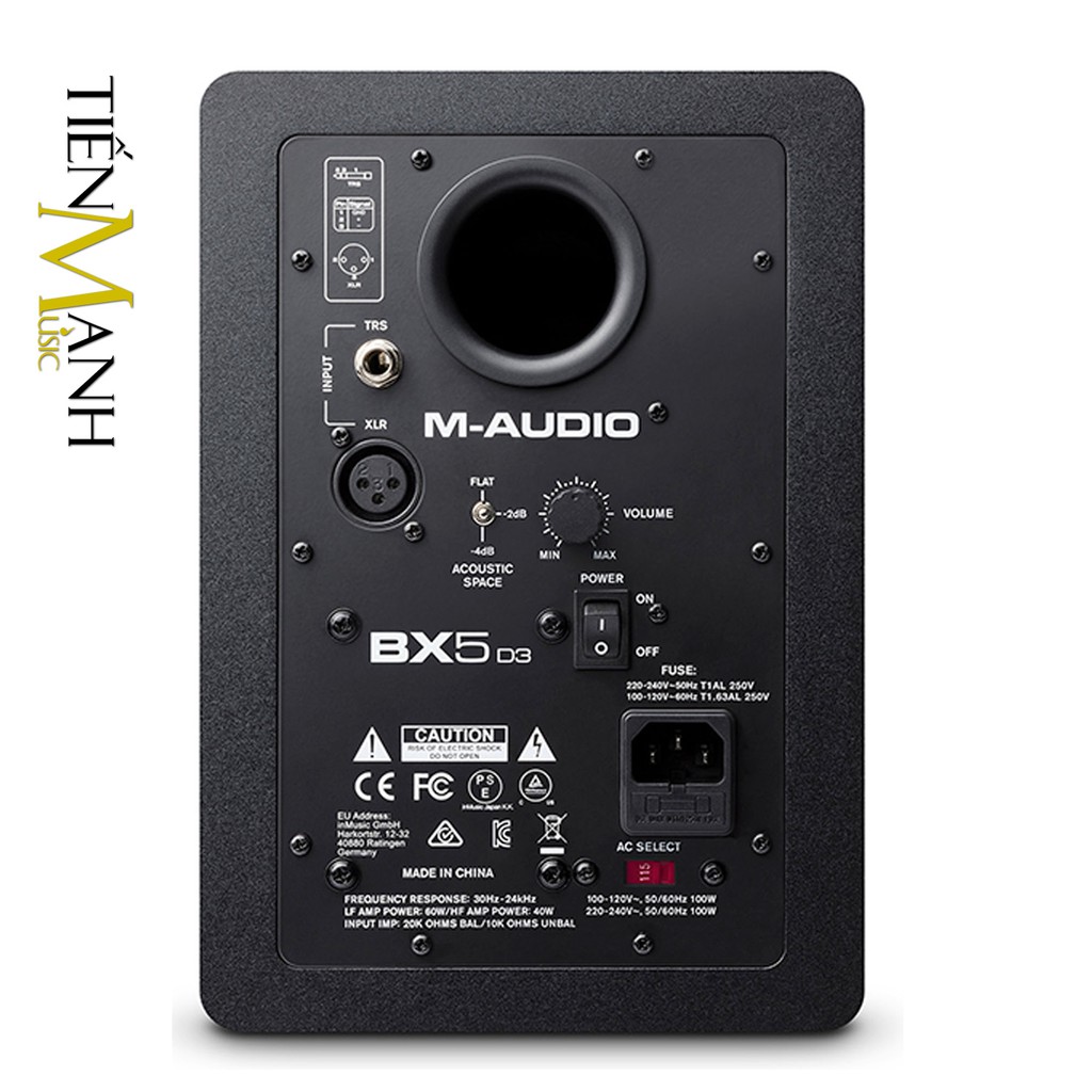 Loa Kiểm Âm M-Audio BX5 D3 - Studio Monitor Speaker BX5-D3 for Music Production BX5D3 - Chính Hãng