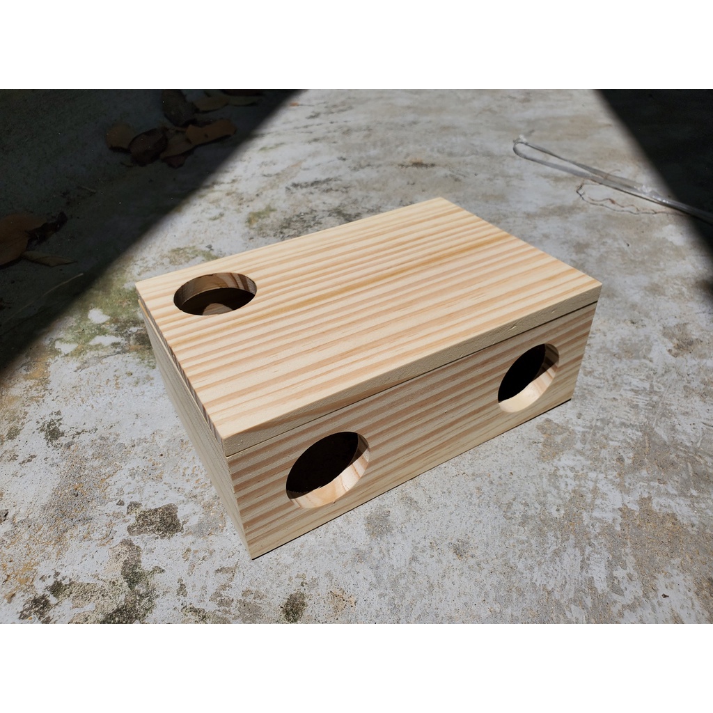 Hầm Trú Ẩn Cho Lồng Hamster Bằng Gỗ Thông HiBi Home