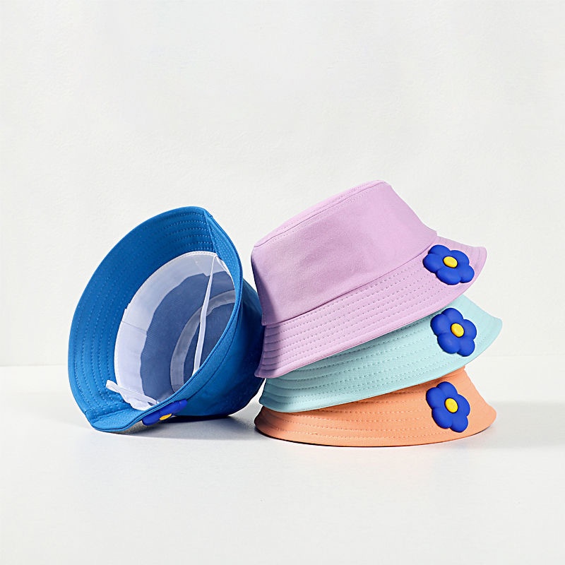 Nón tai bèo cotton chống nắng họa tiết hoa nhỏ thời trang xuân thu hè Hàn Quốc cho bé gái