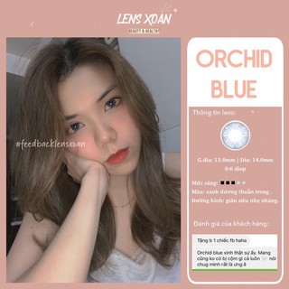 ÁP TRÒNG ORCHID BLUE | LENS XOẮN | LENS XANH DƯƠNG SÁNG TRONG NHẸ