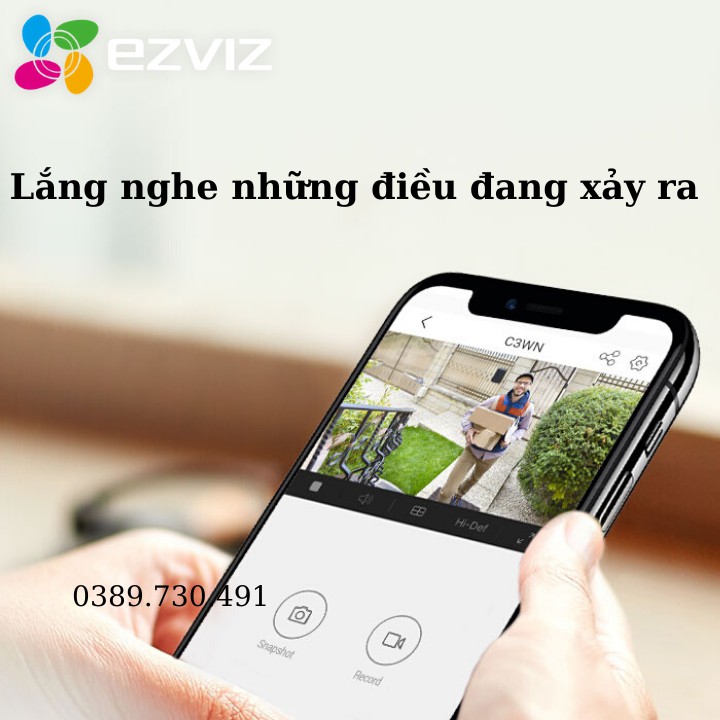 Camera IP WiFi Ezviz Ngoài Trời C3WN Full HD 1080P, Tích Hợp Mic Thu Âm - Chính Hãng, Bảo Hành 24 Tháng
