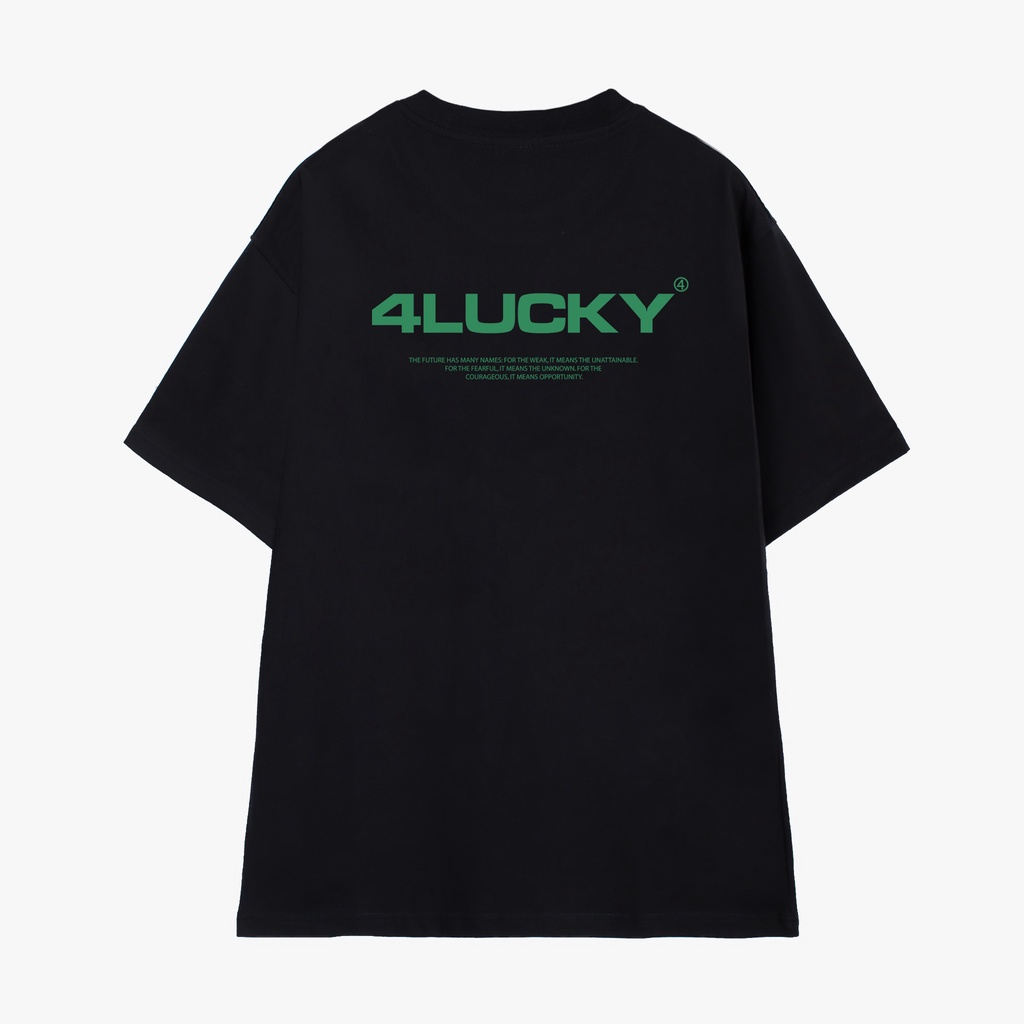 Áo thun trơn unisex 4lucky 6034 - tay lỡ form rộng oversize streetwear