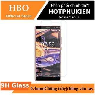 Miếng dán kính cường lực HBO cho Nokia 7 Plus (0,3mm, độ cứng 9H, chống trầy) - Hàng nhập khẩu