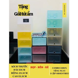 Hộp Đựng Giày nhựa Cao cấp trong suốt giá rẻ + Tặng Shoestree