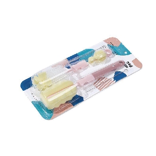 Bộ cọ rửa bình sữa cho bé 5 chi tiết AAG612 mút xốp bọt biển an toàn tiện lợi- Hàng Chính Hãng