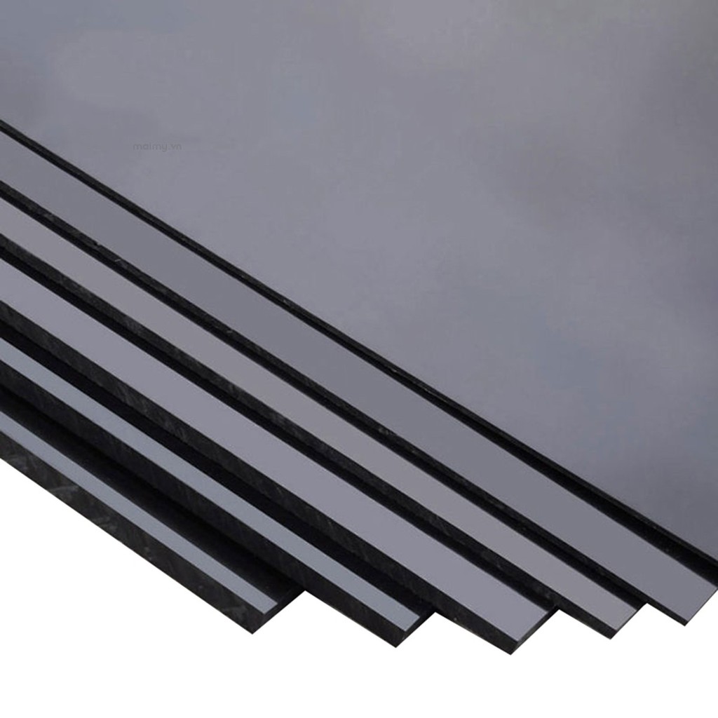 Tấm nhựa ABS Đen khổ A4 x dày 0.4mm bề mặt nhám đa năng