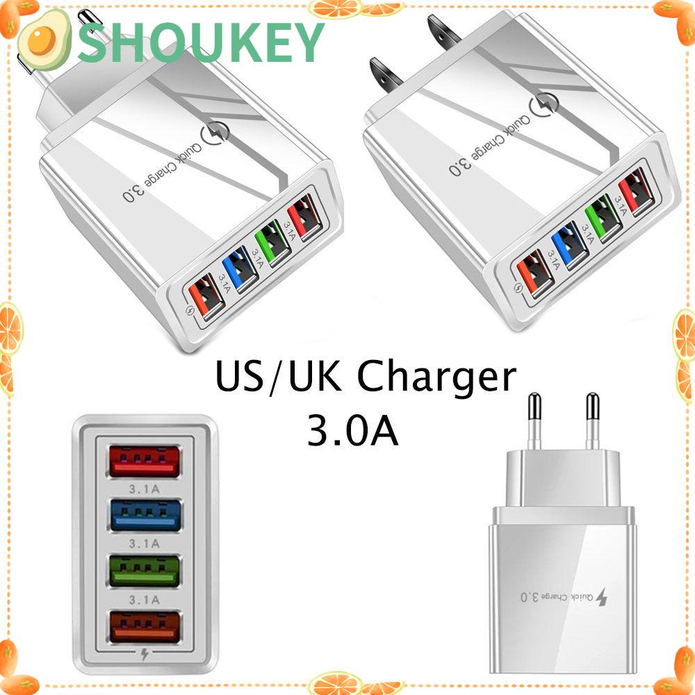 Củ sạc nhanh SHOUHOU QC3.0 4 cổng USB 3.1A dễ mang theo khi đi du lịch