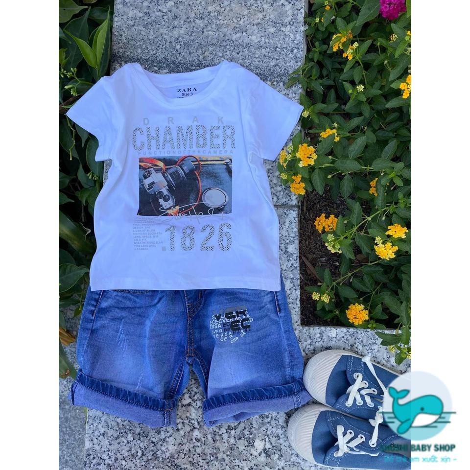 [FreeShip] [Ảnh thật] Set Quần Jeans Áo Thun Bé Trai Mềm Mại Thoải Mai Sang Xịn