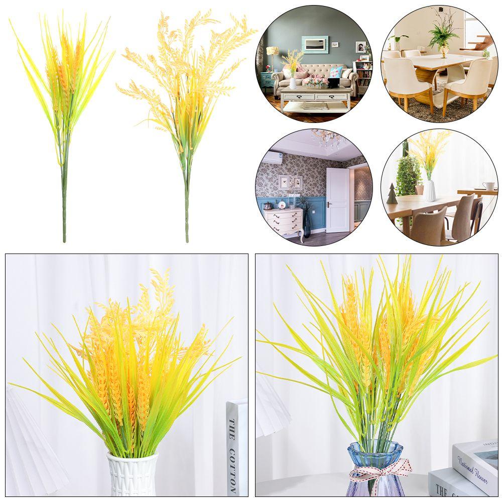 Bộ 2 Chiếc Bông Tai Nhựa Lúa Mì Trang Trí Nhà Cửa Phong Cách Đồng Quê|Cỏ Lúa Mì Giả Hoa