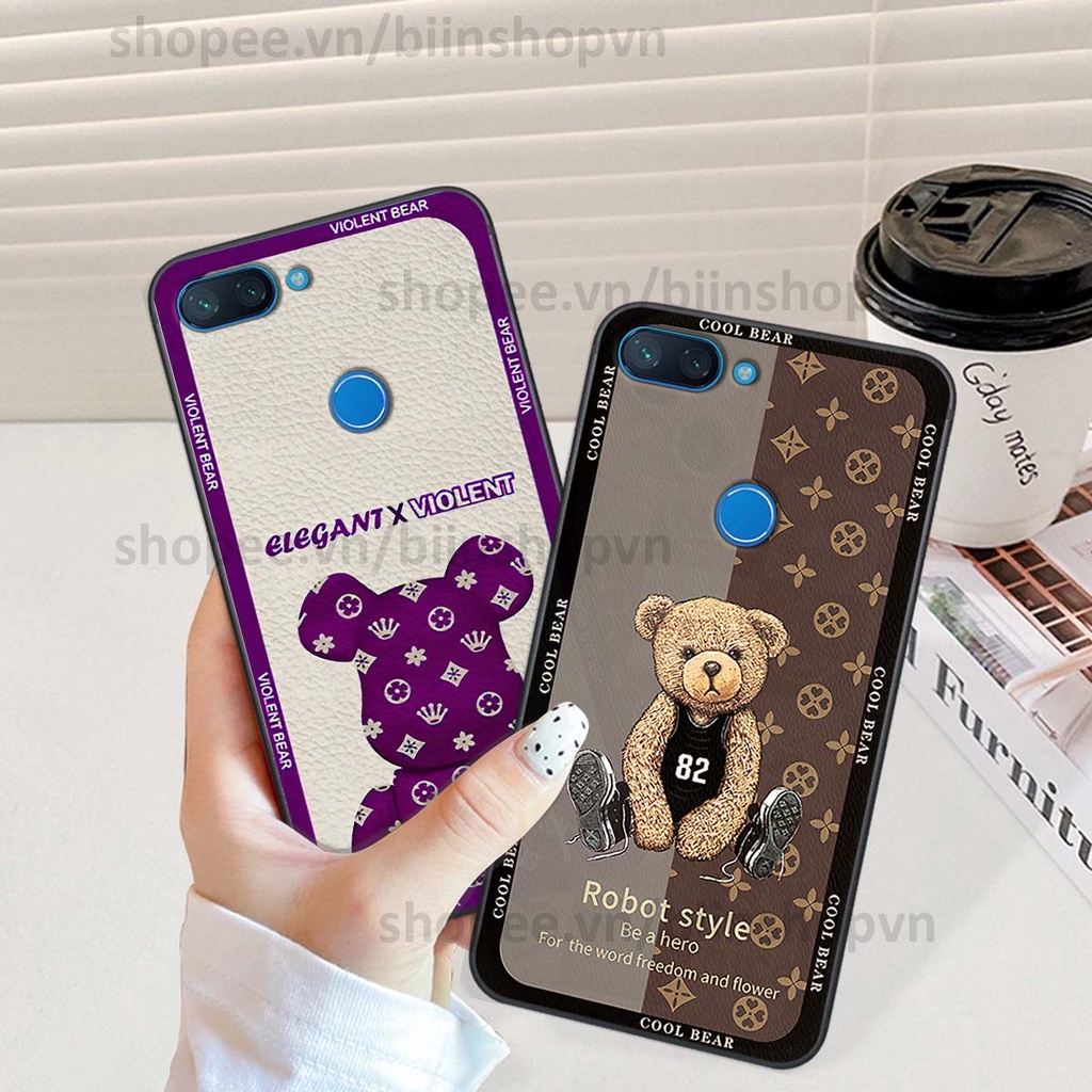 Ốp Xiaomi Mi 8 SE / Mi 8 Lite hình gấu bear brick đẹp độc lạ, thời trang, cá tính