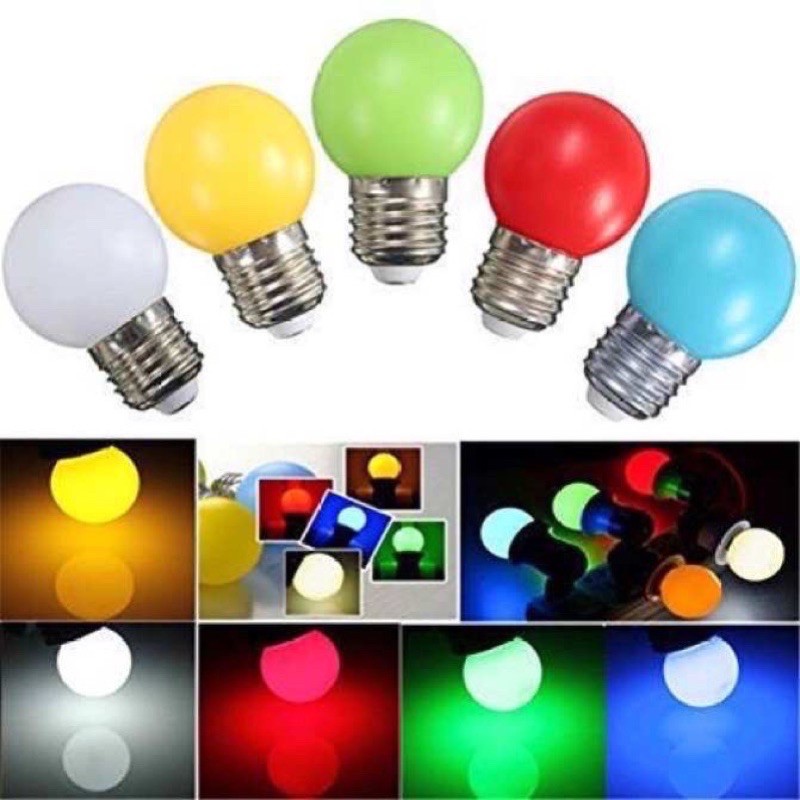 Bóng đèn led trang trí 1W xanh dương,xanh lá, trắng, đỏ HP