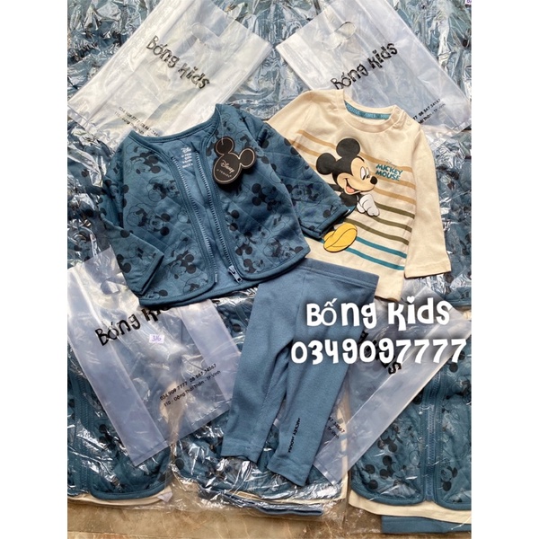 Bộ 3 Món Bé Trai Mickey Xanh Xẫm PR