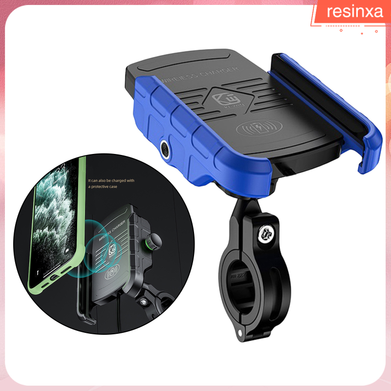 Waterproof Motorcycle Wireless 15W Qi Phone Holder Mount for 3.5-6.5 inch Cellphones 360 Rotation 12-24V Vehicles ATV