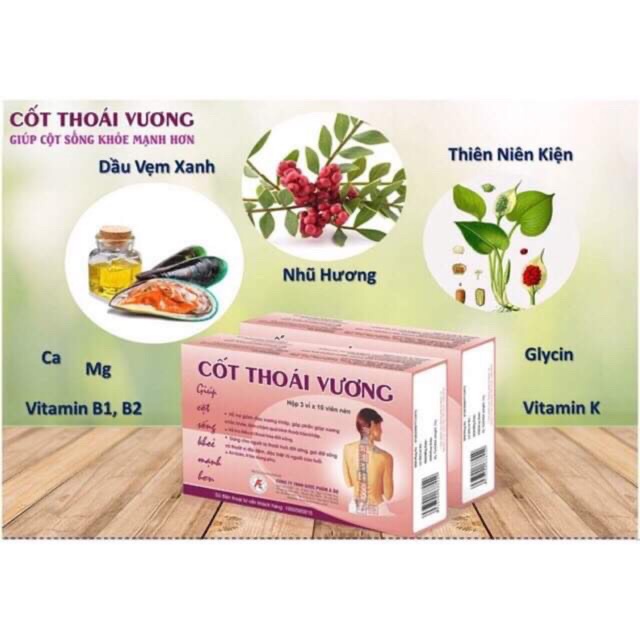 Cốt thoái vương (thoái hoá đốt sống ,thoát vị đĩa đệm, khỏe xương ,giảm đau nhức)