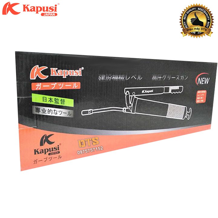 Bơm mỡ Nhật 600cc Kapusi JAPAN, không e mỡ khi bơm, ép mỡ ra nhanh và nhiều hơn