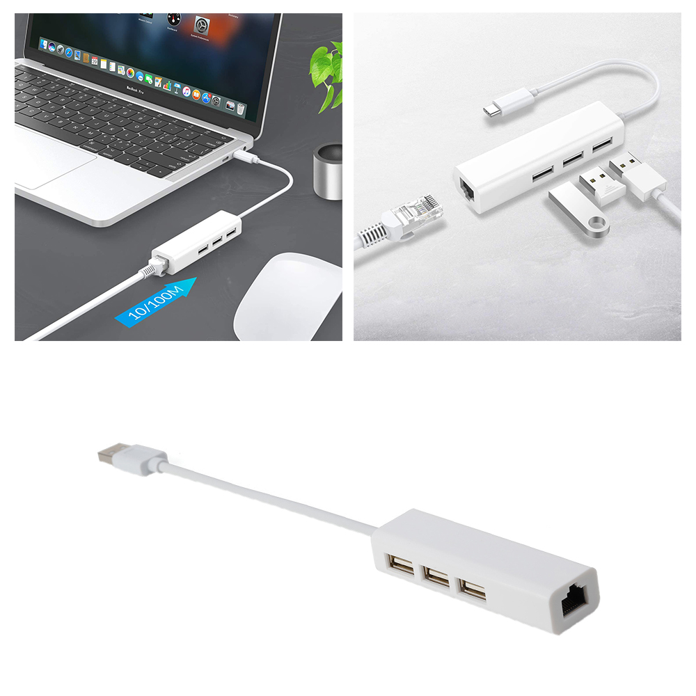 Cáp Chuyển Đổi Usb-C Usb 3.1 Type C Sang Usb Rj45 Ethernet Lan Cho Macbook Pc Lan | BigBuy360 - bigbuy360.vn