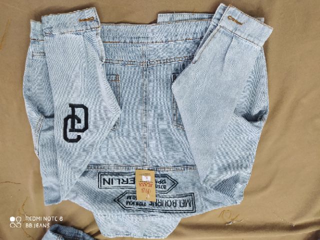 Áo khoác jean nữ xanh nhạt form lững BB dưới 58Kg BerlinMelburn hàng loại 1