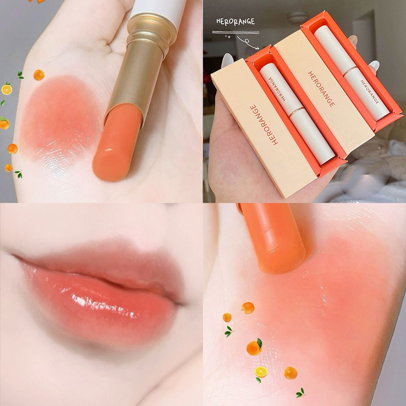 Son dưỡng HERORANGE đổi màu theo nhiệt độ vỏ cam Thermochromic Lipstick