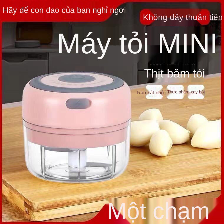 Máy làm tỏi gia dụng mini dùng điện nhà bếp đa chức năng cắt rau củ khuấy nghiền nhỏ