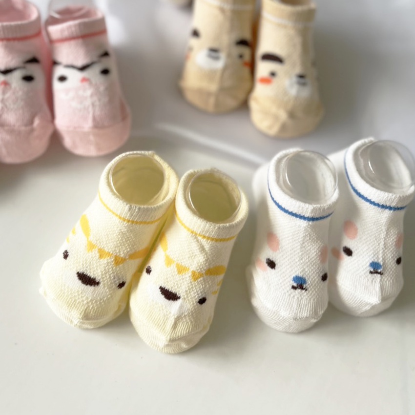 Combo 5 đôi tất lưới COTTON thoáng khí, mềm êm cho bé từ 0-1 tuổi, vớ mang mùa Hè dễ thương, phong cách HOT