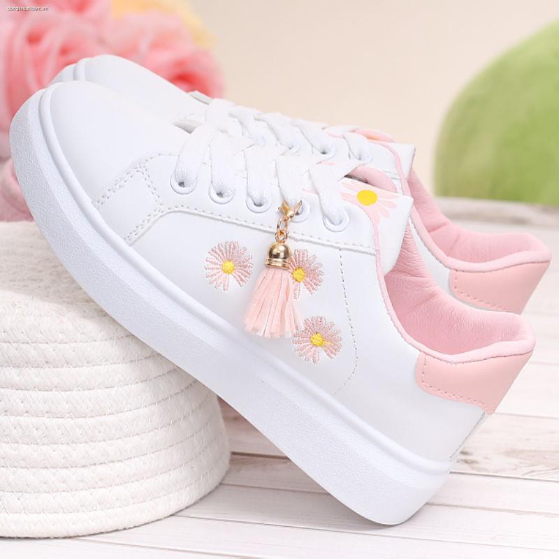 Giày thể thao bằng da thời trang mùa thu cho bé gái 9-10-11-12-13-15 tuổi