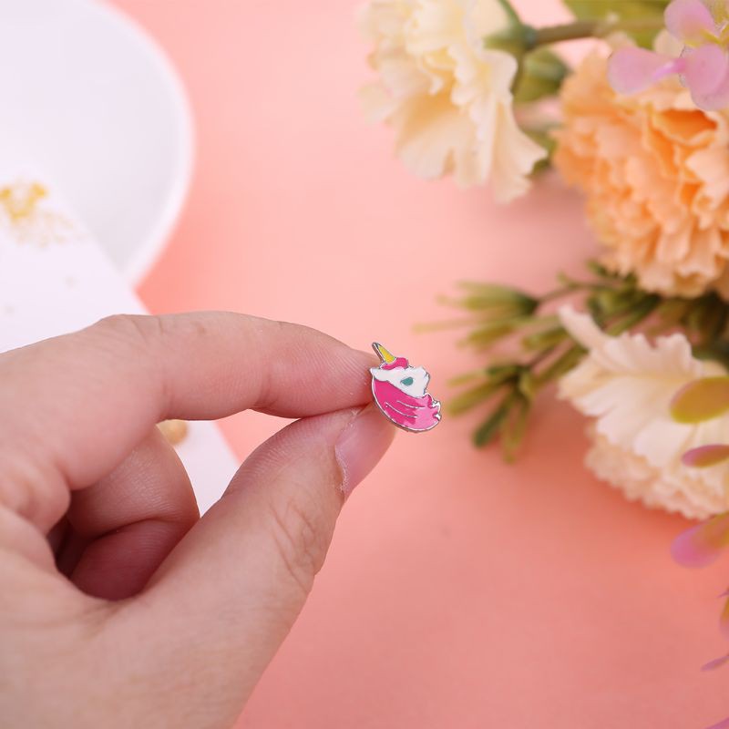 Set 9 Đôi Khuyên Tai Hình Nơ / Kỳ Lân Dễ Thương Cho Bé Gái