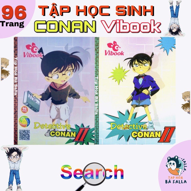 Lốc 10 Cuốn tập học sinh Conan 96 trang Vĩnh Tiến ( Vibook )