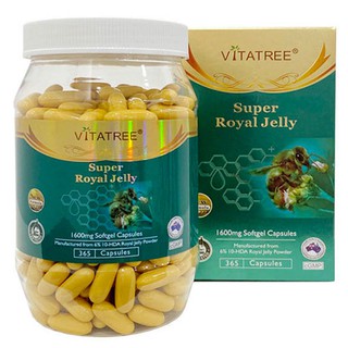 [ HÀNG ÚC CHÍNH HÃNG ] Viên uống sữa ong chúa VITATREE Royal Jelly 1600mg - Bồi bổ cơ thể - Làm đẹp da - Hộp 365v