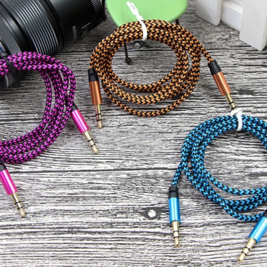 Dây cáp âm thanh dài 1m Aux 3.5mm thay thế cho tai nghe mp3