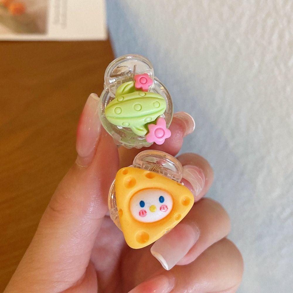 Kẹp Tóc Mái Bằng Nhựa WMES15H Không Làm Đau Họa Tiết Trái Cây Xinh Xắn Cho Nữ