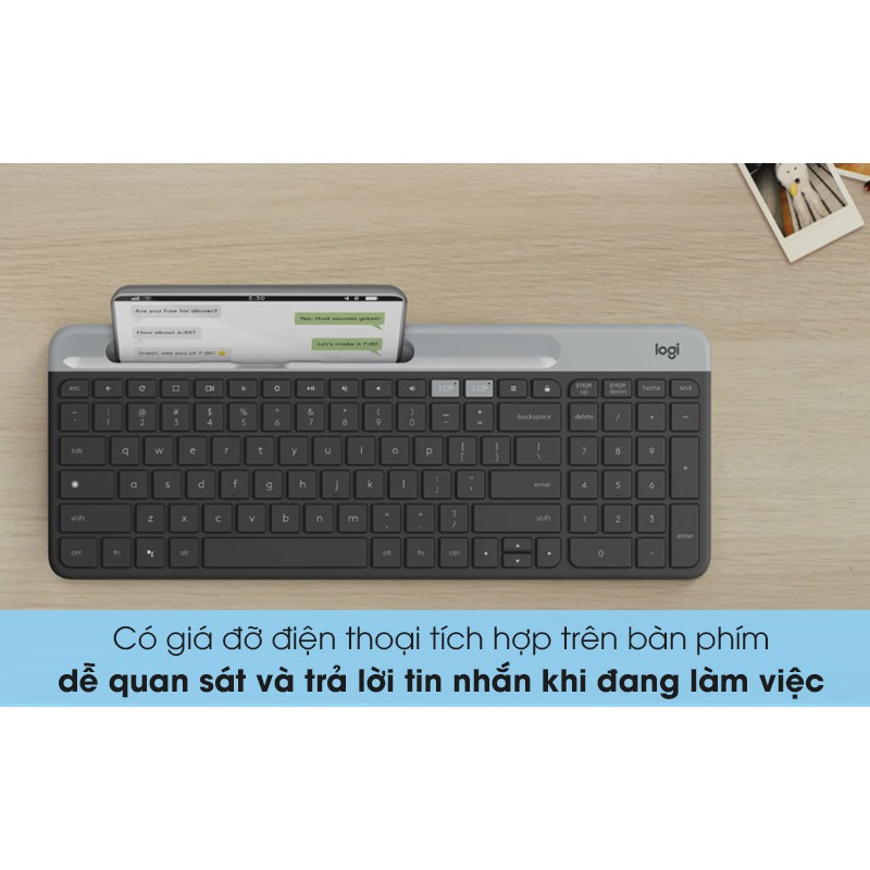 Bàn Phím Bluetooth Logitech K580 Slim Multi Device - Bàn Phím Không Dây Chính Hãng Bảo Hành 1 Năm