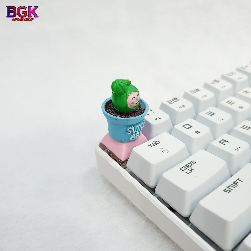 Keycap Lẻ chậu xương rồng cực dễ thương và độc đáo ( keycap resin )( Keycap Artisan )