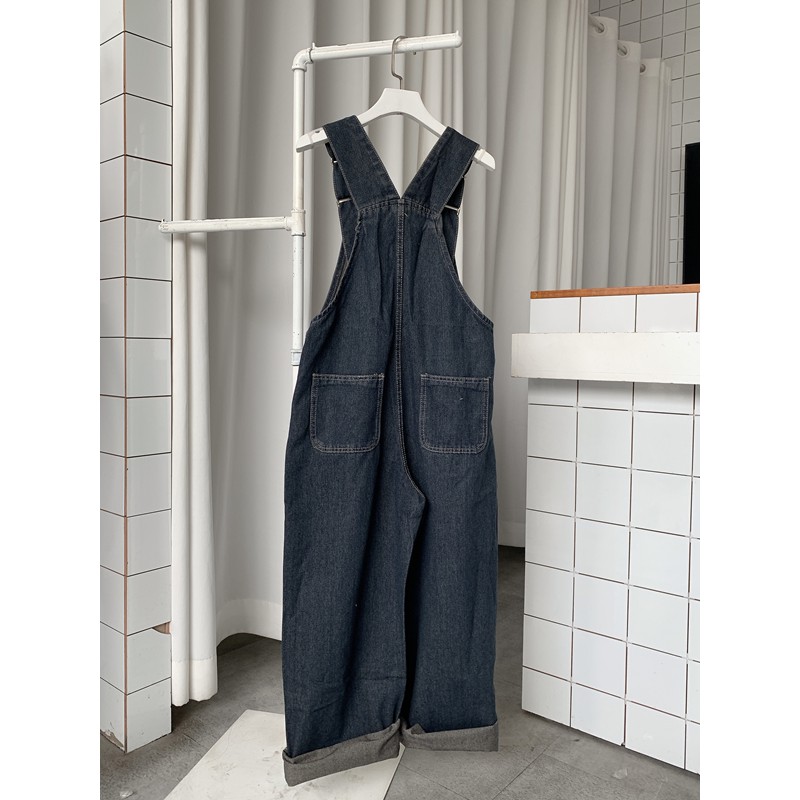 Quần yếm jean lai thô xanh đậm - YQD123 | BigBuy360 - bigbuy360.vn