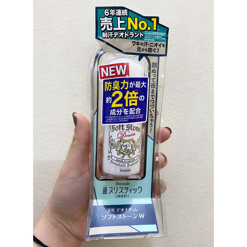 Lăn nách đá khoáng Nhật Bản Soft Stone Crystal Stone, lăn nách không mùi không màu mẫu mới