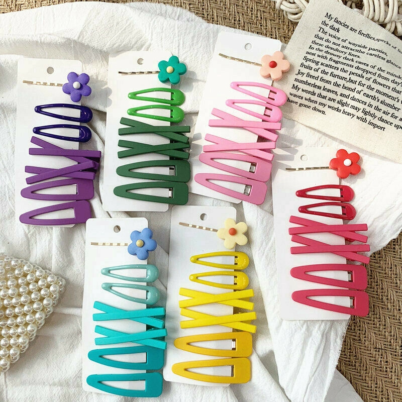Set 7 Kẹp Tóc Kiểu Dáng Đơn Giản Xinh Xắn Dành Cho Nữ