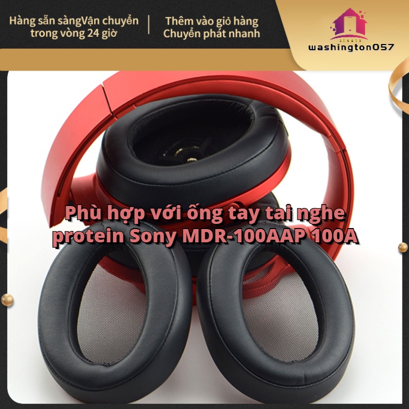 Washington057 1 Pair Portable Protein Earphone Headset Replacement Earpads Accessory for Sony MDR-100AAP 100A