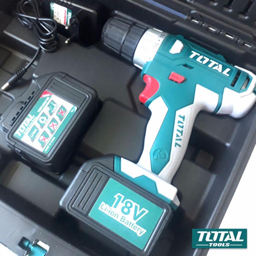 TOTAL Máy khoan vặn vít dùng pin Li-ion 18V TDLI228180