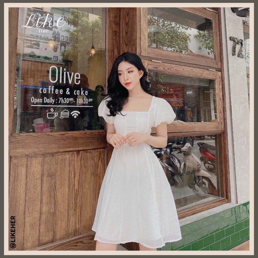 ĐẦM TRẮNG DỰ TIỆC CỘT NƠ LƯNG - LIKEHER