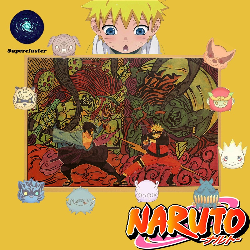 Poster Phim Naruto "Sasuke & Naruto 50.5x35cm