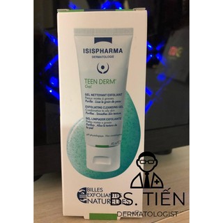 Gel rửa mặt giảm nhờn và ngăn ngừa mụn Teen Derm Gel - ISISPHARMA (30ML-40ML-150ML)