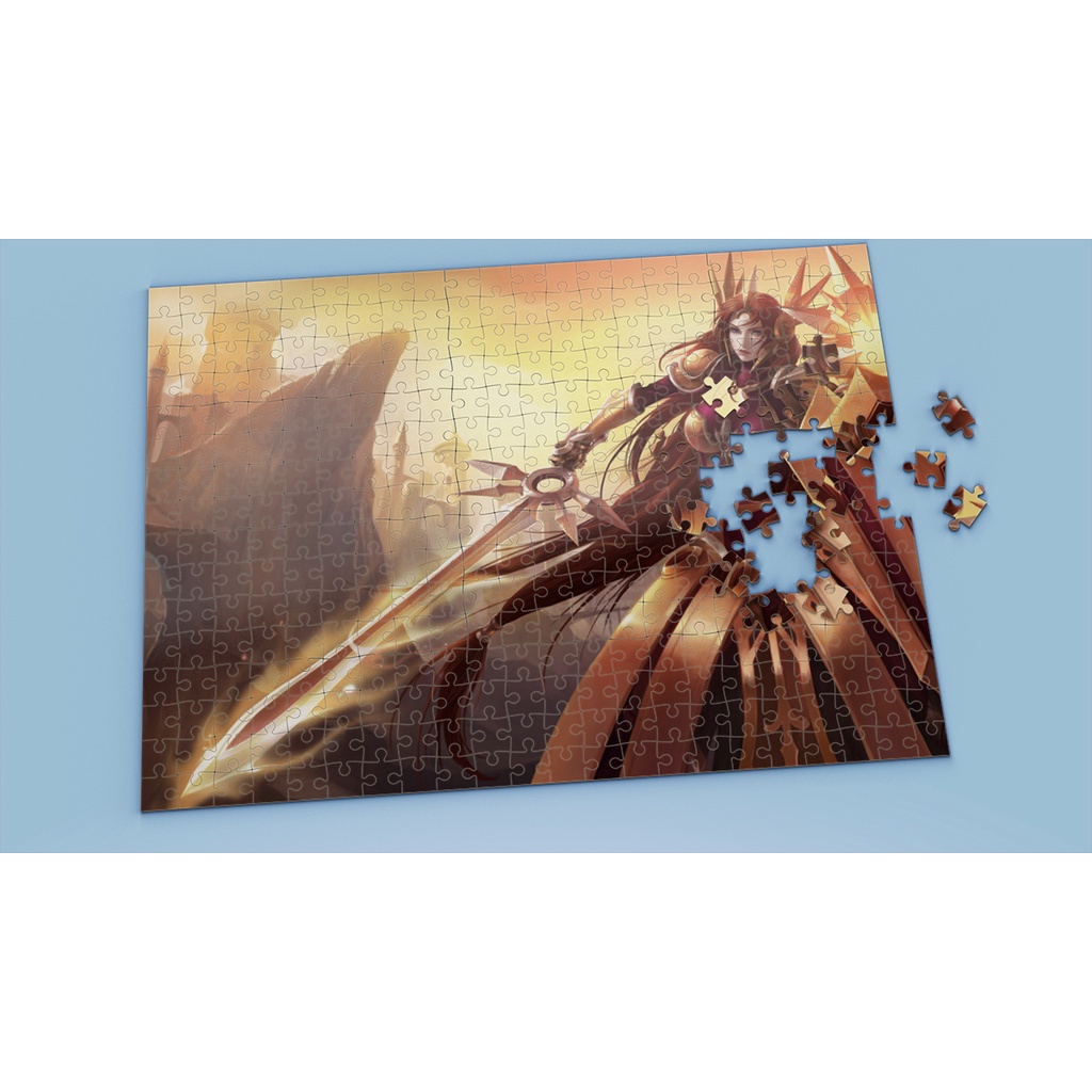Tranh ghép hình A4, A5 League of Legends, xếp hình LEONA - Mẫu 1
