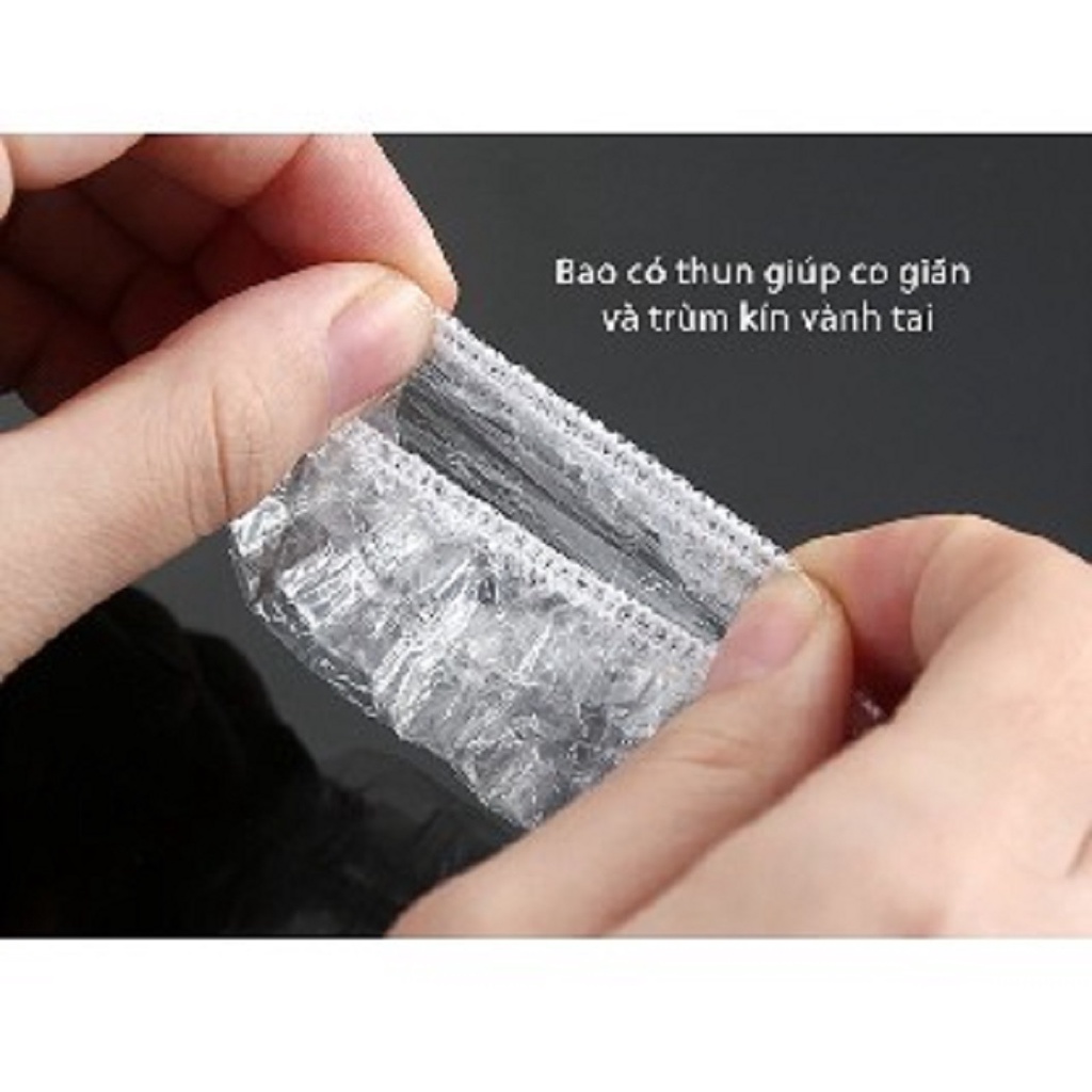 Bịch 100 cái bao trùm vành tai chống nước khi tắm hoặc làm tóc, nhuộm tóc - PK86