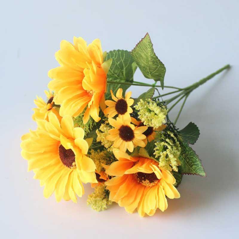 Bó Hoa Giả Bằng Lụa Trang Trí Nhà Cửa / Văn Phòng DIY