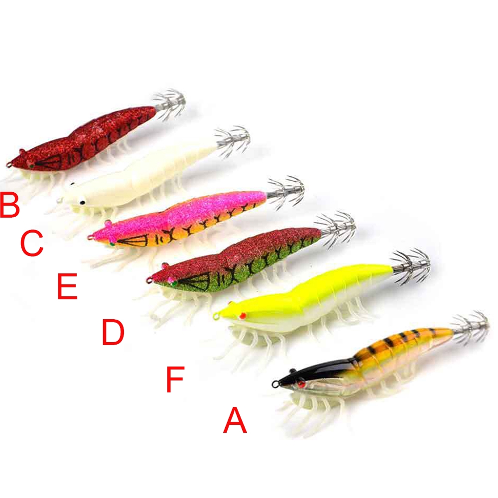 MUVAKO Mồi Câu Giả Chìm Hình Con Tôm Phát Sáng