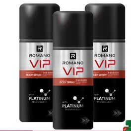 Xịt mùi nước hoa Romano Vip Passion 150g (đỏ)