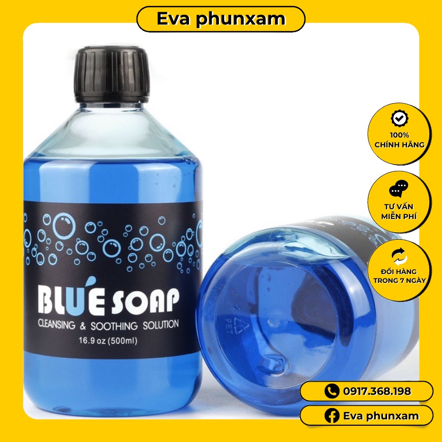 Dung dịch vệ sinh phun xăm BLUE SOAP (500ml)
