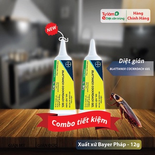 Combo 2 tuýp gel diệt gián đức và gián mỹ blattanex coackroach gel bayer pháp 12g- tiết kiệm hơn, hiệu quả hơn