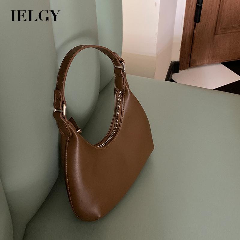 Túi xách IELGY màu trơn phong cách retro đơn giản