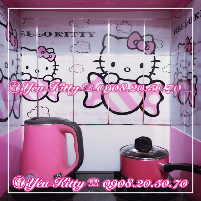 🎀DECAL DÁN BẾP HELLO KITTY🎀